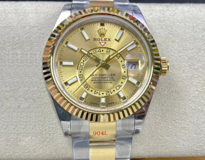 Best Noob Factory Replica Rolex Sky Dweller M326933-0001 V2 Champagne Dial For Sale – Replica Watch Wholesale