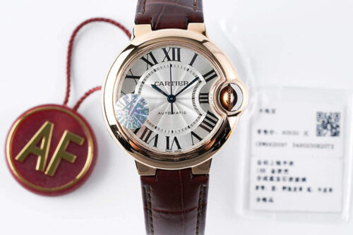 Best AF Factory Replica Ballon Bleu De Cartier W6920097 Brown Strap For Sale - Replica Watch Wholesale
