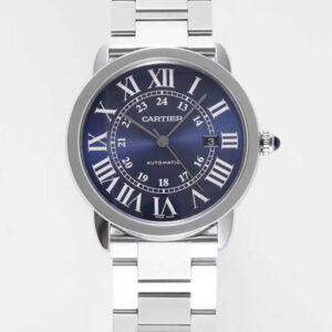 Best AF Factory Replica RONDE DE CARTIER WSRN0023 Blue Dial For Sale - Replica Watch Wholesale