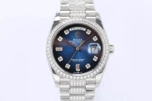 Best EW Factory Replica Rolex Day Date M128349RBR-0016 Blue Dial For Sale - Replica Watch Wholesale
