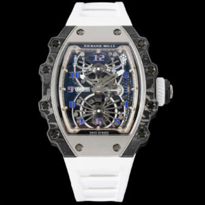 Best RM Factory Replica Richard Mille RM21-01 Tourbillon Black Rubber Strap For Sale - Replica Watch Wholesale