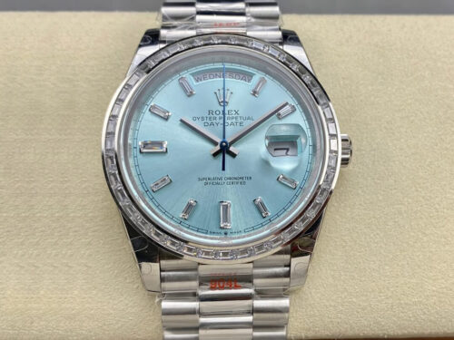 Best GM Factory Replica Rolex Day Date M228396TBR-0002 Blue Dial For Sale - Replica Watch Wholesale
