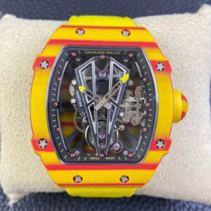 Best RM Factory Replica Richard Mille RM27-03 Rafael Nadal Tourbillon Yellow Strap For Sale - Replica Watch Wholesale