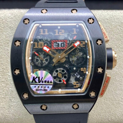 Best KV Factory Replica Richard Mille RM011 Black Rubber Strap For Sale – Replica Watch Wholesale