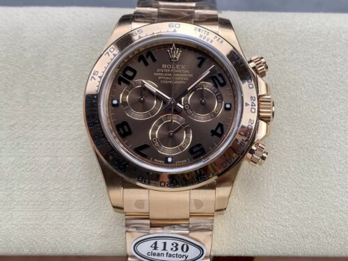 Best Clean Factory Replica Rolex Cosmograph Daytona M116505-0011 Rose Gold Strap For Sale - Replica Watch Wholesale