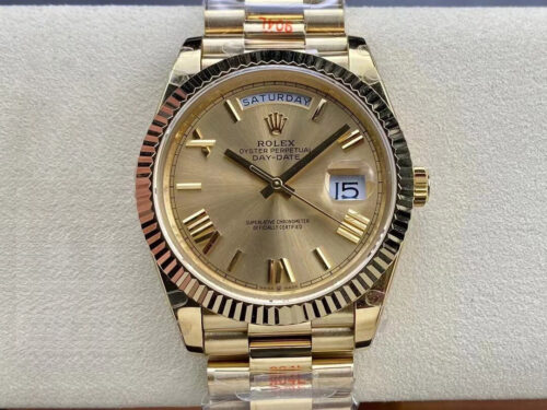 Best GM Factory Replica Rolex Day Date M228238-0006 Yellow Gold Dial For Sale - Replica Watch Wholesale