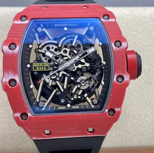 Best T+ Factory Replica Richard Mille RM35-02 Red Carbon Fiber Case For Sale - Replica Watch Wholesale