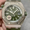 Best APS Factory Replica Audemars Piguet Royal Oak Offshore 15710ST.OO.A052CA.01 Green Strap For Sale - Replica Watch Wholesale