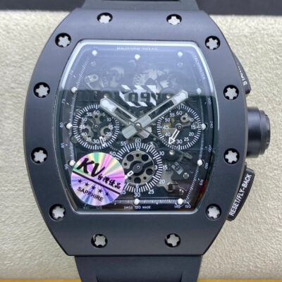 Best KV Factory Replica Richard Mille RM011 Black Rubber Strap For Sale – Replica Watch Wholesale