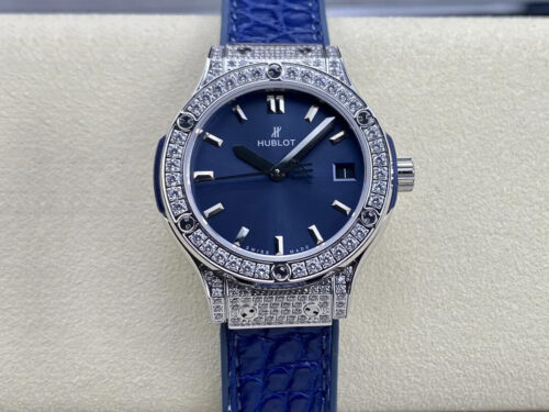 Best HB Factory Replica Hublot Classic Fusion 33MM Quartz Blue Dial For Sale - Replica Watch Wholesale
