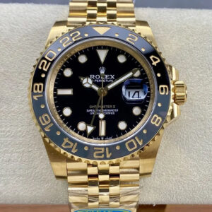 Best Clean Factory Replica Rolex GMT Master II M126718GRNR-0001 Gold Watch Strap For Sale - Replica Watch Wholesale