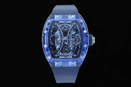 Best RM Factory Replica Richard Mille RM053-02 Tourbillon Blue Rubber Strap For Sale - Replica Watch Wholesale