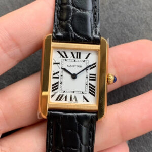 Best K11 Factory Replica Cartier Tank W5200004 Black Strap For Sale - Replica Watch Wholesale