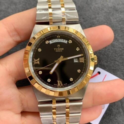Best V7 Factory Replica Tudor Royal M28603-0005 Gold Bezel For Sale - Replica Watch Wholesale