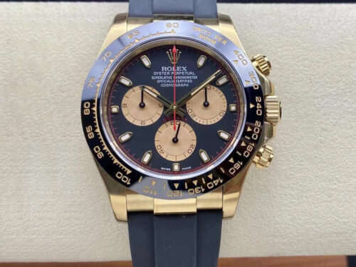 Best Clean Factory Replica Rolex Cosmograph Daytona 116518LN-0039 Black Rubber Strap For Sale - Replica Watch Wholesale