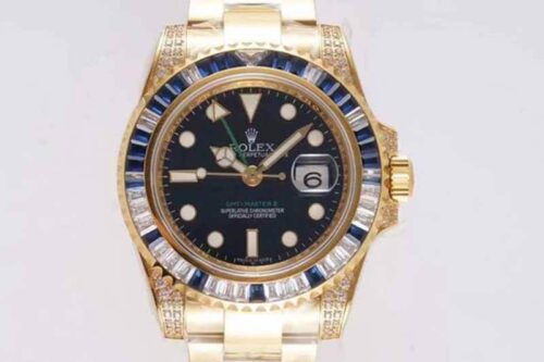 Best ROF Factory Replica Rolex GMT Master II 116758 SAru Black Dial For Sale - Replica Watch Wholesale