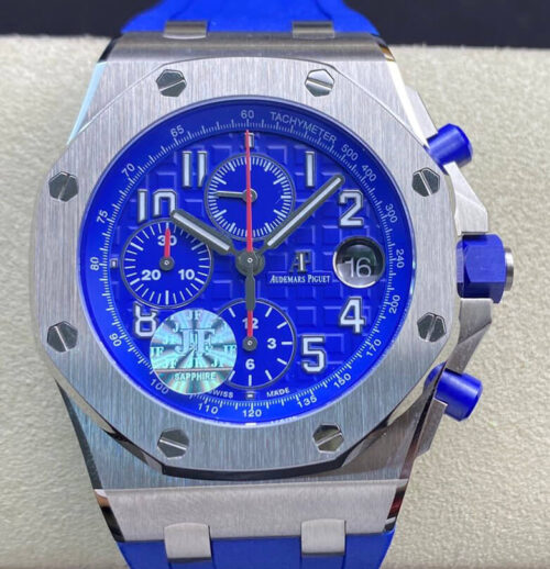 Best JF Factory Replica Audemars Piguet Royal Oak Offshore 26470ST.OO.A030CA.01 Swiss ETA3126 Blue Dial For Sale - Replica Watch Wholesale