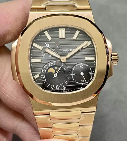Best PPF Factory Replica Patek Philippe Nautilus 5712/1R-001 V2 Gold Case For Sale - Replica Watch Wholesale
