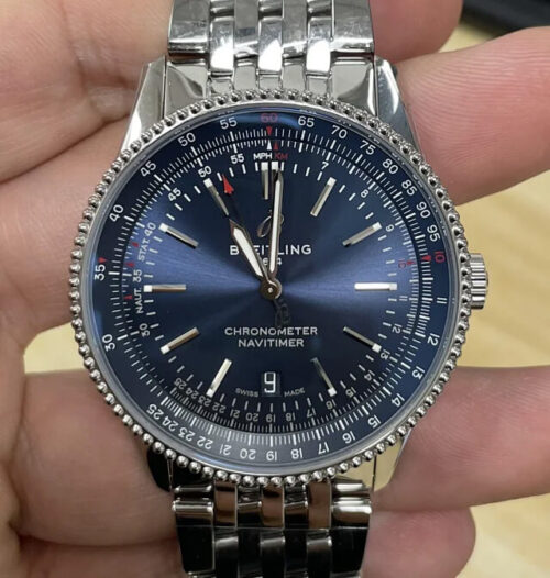 Best V7 Factory Replica Breitling Navitimer 1 A17326161C1A1 Blue Dial For Sale - Replica Watch Wholesale