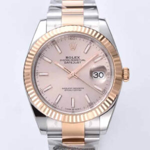 Best Clean Factory Replica Rolex Datejust 41MM M126331-0009 Pink Dial For Sale - Replica Watch Wholesale