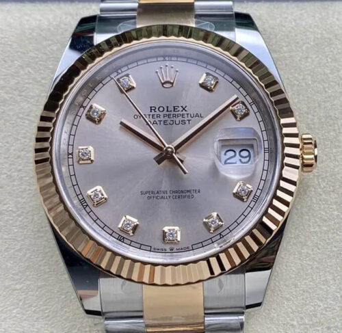 Best Clean Factory Replica Rolex Datejust 41MM M126331-0007 Diamond Dial For Sale - Replica Watch Wholesale
