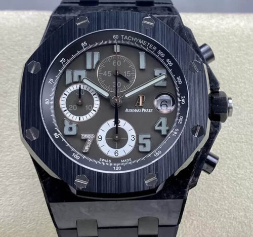 Best APF Factory Replica Audemars Piguet Royal Oak Offshore 26205AU.OO.D002CR.01 Black Strap For Sale - Replica Watch Wholesale