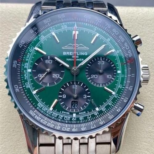 BLS Factory Replica Breitling Navitimer AB0137241L1A1 Green Dial For Sale - Replica Watch Wholesale
