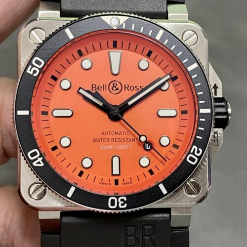 BR Factory Replica Bell & Ross INSTRUMENTS BR0392-D-O-ST-SRB Orange Dial For Sale - Replica Watch Wholesale