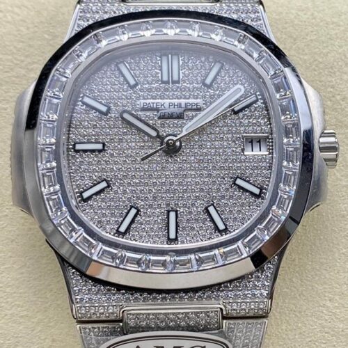 AMG Factory Replica Patek Philippe Nautilus 5791-10-G-010 Silver Strap For Sale - Replica Watch Wholesale
