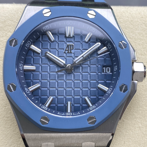 APP Factory Replica Audemars Piguet Royal Oak Offshore 15605SK.OO.A350CA.01 Smoked Blue Dial For Sale - Replica Watch Wholesale