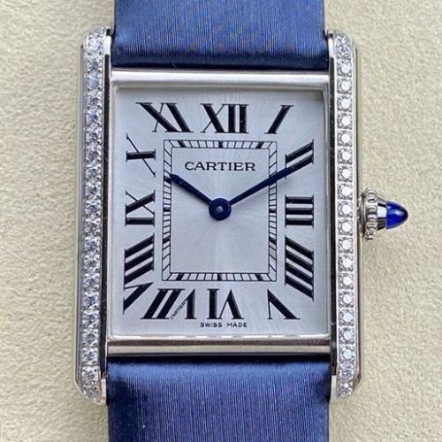 F1 Factory Replica Cartier Tank W4TA0017 Blue Strap For Sale - Replica Watch Wholesale