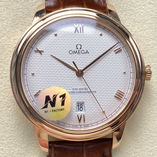 N1 Factory Replica Omega De Ville 434.53.40.20.02.001 Silvery White Dial For Sale - Replica Watch Wholesale