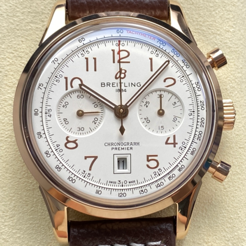 BLS Factory Replica Breitling Premier RB0145371G1P1 Dark Brown Strap For Sale - Replica Watch Wholesale