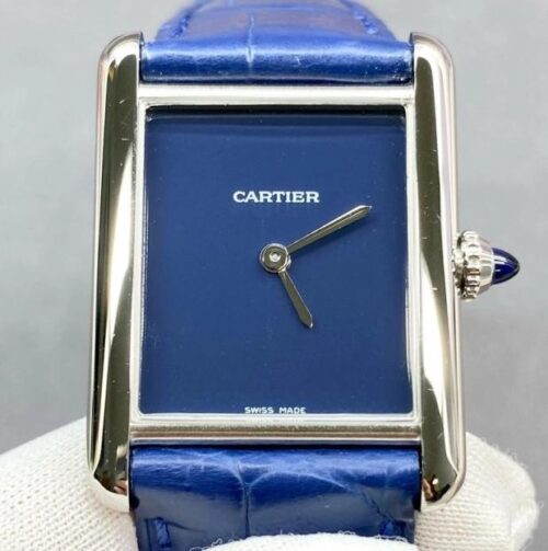 F1 Factory Replica Cartier Tank WSTA0055 Blue Dial For Sale - Replica Watch Wholesale
