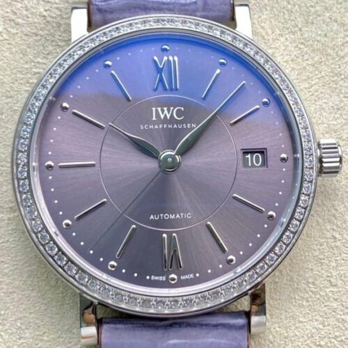 V7 Factory Replica IWC portofino IW458104 Dark Purple Strap For Sale - Replica Watch Wholesale