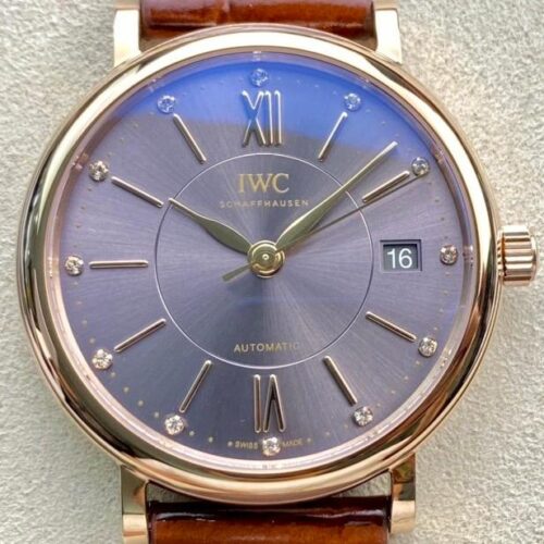 V7 Factory Replica IWC portofino IW458106 Dark Brown Strap For Sale - Replica Watch Wholesale