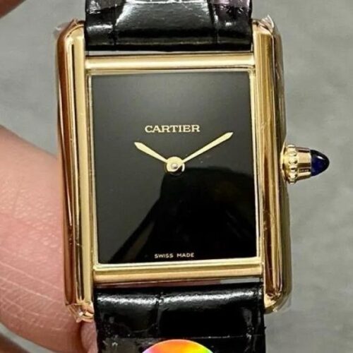 DR Factory Replica Cartier Tank WGTA0091 Black Dial For Sale - Replica Watch Wholesale