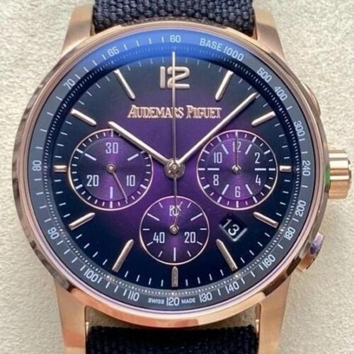OMF Factory Replica Audemars Piguet CODE 11.59 26393OR.OO.A002KB.02 Smoky Purple Dial For Sale - Replica Watch Wholesale