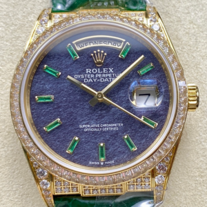 8+ Factory Replica Rolex DayDate 128455TBR Green Strap For Sale - Replica Watch Wholesale