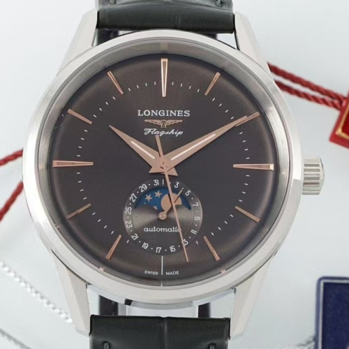 AF Factory Replica Longines Flagship L4.815.4.62.2 Brown Dial For Sale - Replica Watch Wholesale