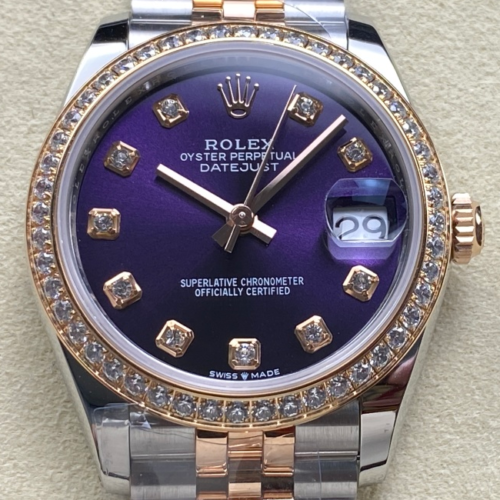 AR Factory Replica Rolex Datejust m279381rbr-0015 Purple Dial For Sale - Replica Watch Wholesale