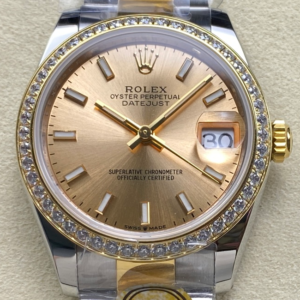AR Factory Replica Rolex Datejust m278383rbr-0013 Gold Steel Strap For Sale - Replica Watch Wholesale