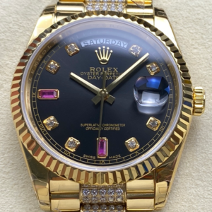 8+ Factory Replica Rolex DayDate m118238-0405 Black Dial For Sale - Replica Watch Wholesale