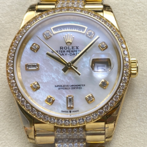 8+ Factory Replica Rolex DayDate m128348rbr-0019 Diamond Hour Markers For Sale - Replica Watch Wholesale