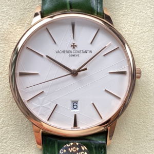 VC+ Factory Replica Vacheron Constantin Patrimony 85180-000R-H116 Green Strap For Sale - Replica Watch Wholesale