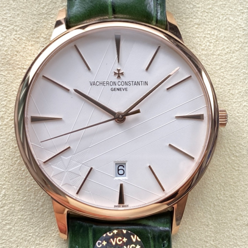 VC+ Factory Replica Vacheron Constantin Patrimony 85180-000R-H116 Green Strap For Sale - Replica Watch Wholesale