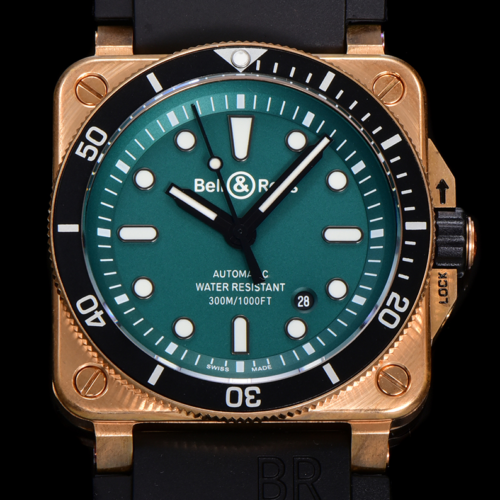BR Factory Replica Bell Ross Instruments BR0392-D-LT-BR-SRB Green Dial For Sale - Replica Watch Wholesale