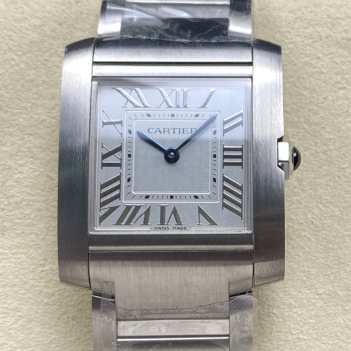 8848 Factory Replica Cartier Tank WSTA0074 Silvery White Dial For Sale - Replica Watch Wholesale