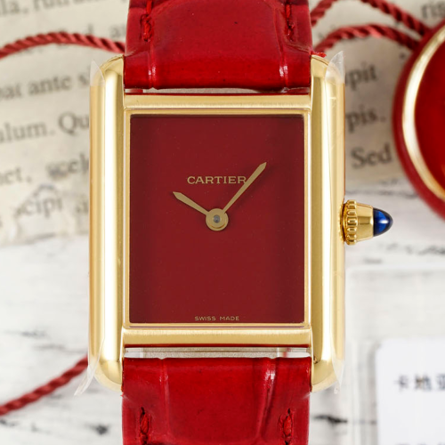 AF Factory Replica Cartier Tank WGTA0190 Red Dial For Sale - Replica Watch Wholesale