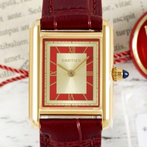 AF Factory Replica Cartier Tank WGTA0059 Red Strap For Sale - Replica Watch Wholesale